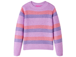 Camisola De Malha Para Criança Riscas Lilás E Rosa 116
