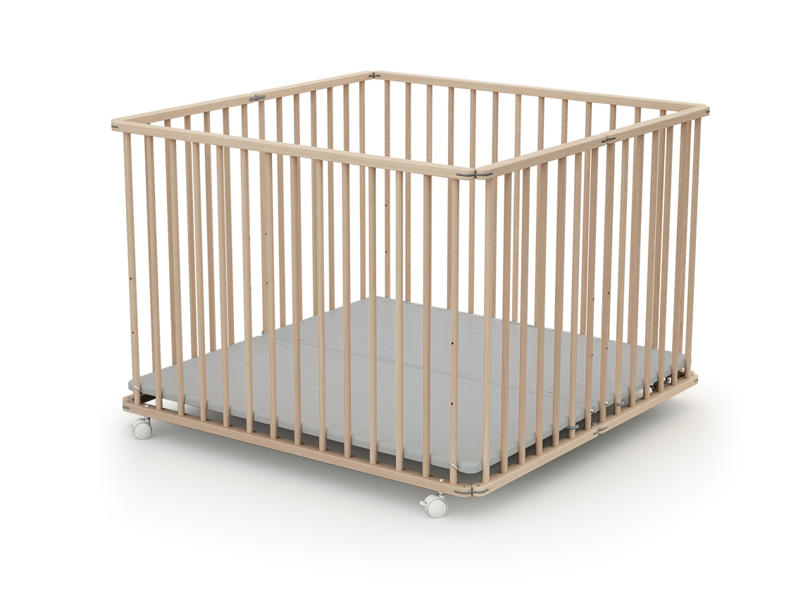 Parque Dobrável WEBABY (100 x 100 cm - Castanho)
