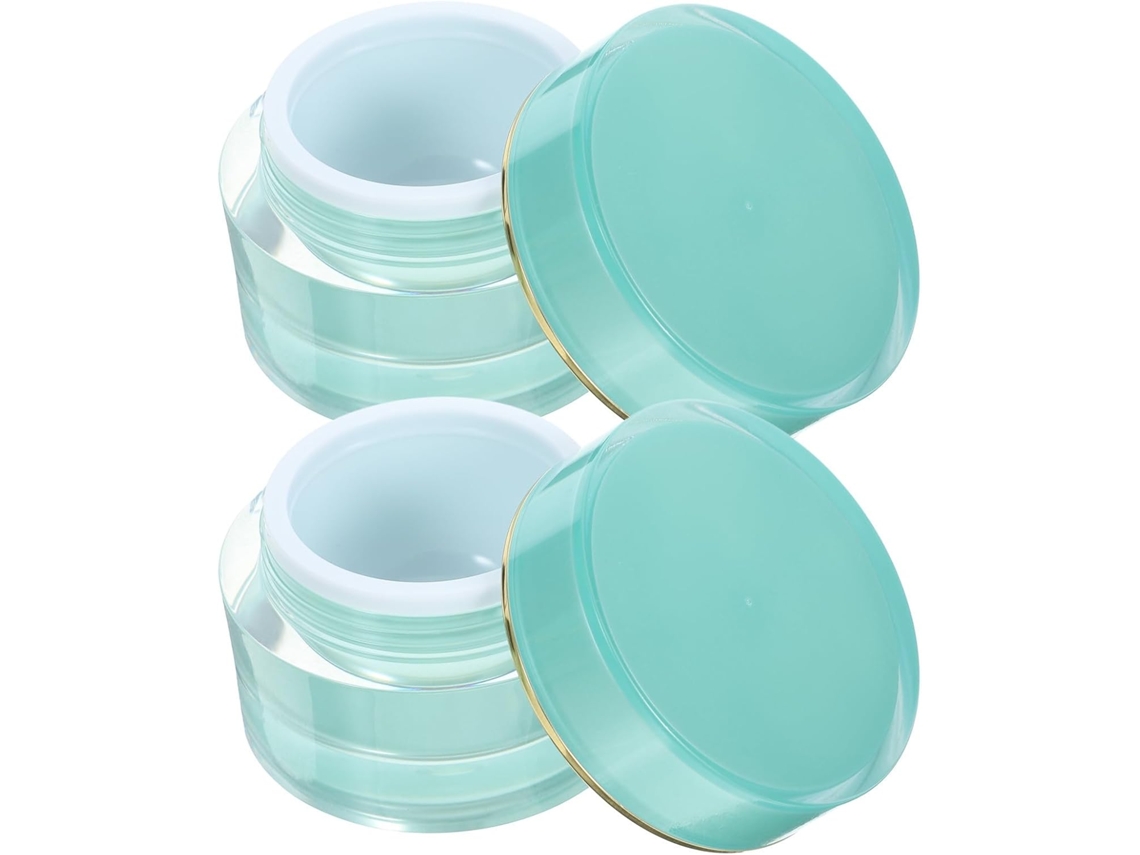 Conjunto De 2 Potes De Creme Portáteis Em Acrílico, Azul