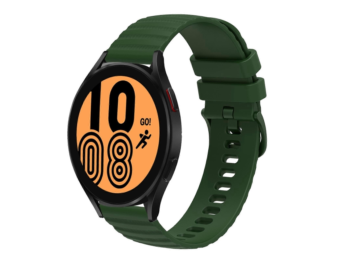 Pulseira De Silicone Sólida Com Estampa Ondulada E Pontilhada Para Samsung Galaxy Watch4 (40 Mm/44 Mm, 20 Mm).
