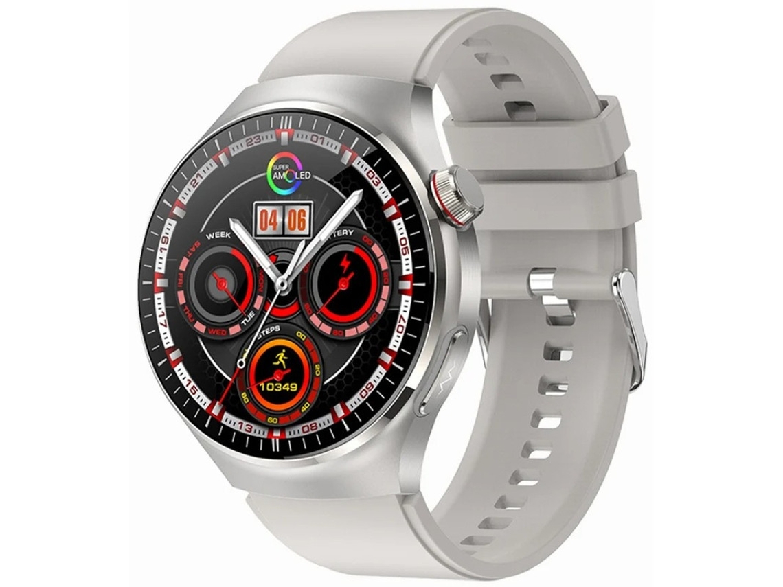 Smartwatch Com Verificação De Saúde Com Um Toque Ecg Pressão Arterial Medição De Gordura Corporal E Recursos Sos Prata Bestvite