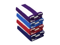 K Collection Cabana Randig Strandhandduk Pacote com 4 Tamanho Único Azul Marinho/vermelho AQUAFORGE