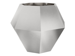 Conjunto 1 Vaso De Exterior Vidaxl Prateado Aço (100 X 100 X 80 Cm)