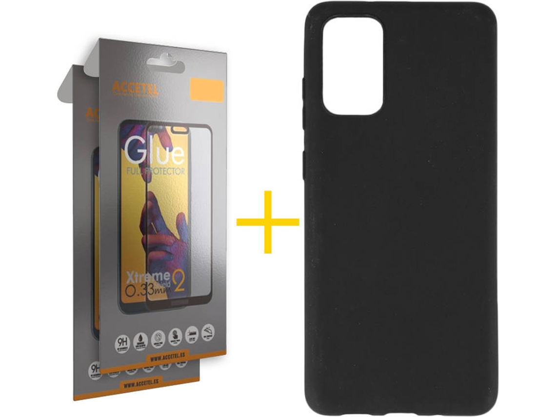 Kit Capa e 2 Películas Samsung Galaxy S20 ACCETEL Full Preto