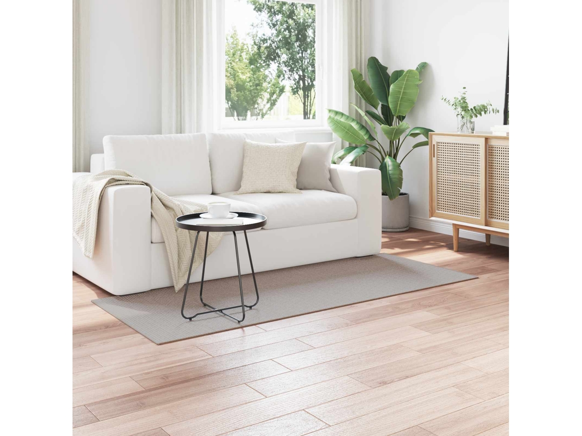 Vidaxl Tapete Interno Lugo Cinzento-acastanhado 80 X 150 Cm Poliéster