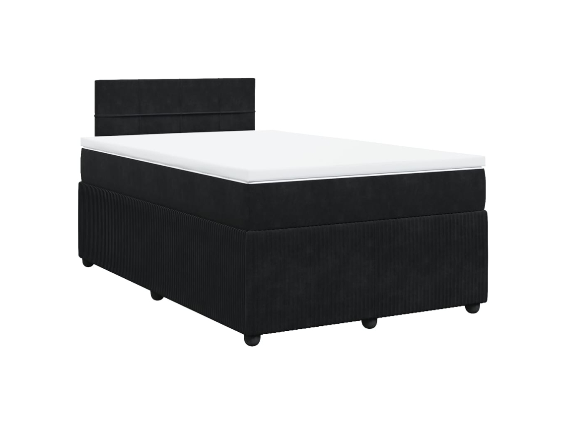 Box Spring Bed, Box Spring Beds Vidaxl Preto Veludo (120 X 190 Cm)