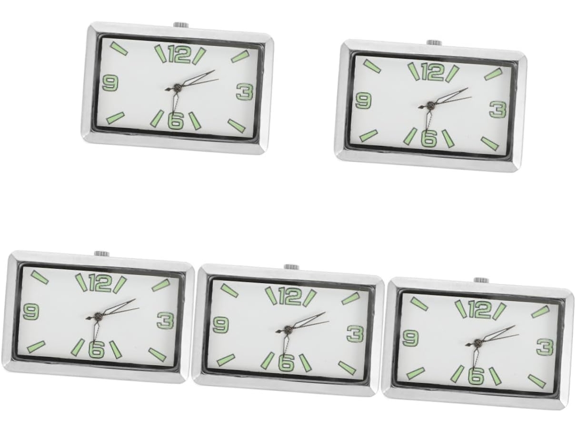 Conjunto De 5 Relógios Para Carro, Relógios De Mão, Relógio Para Banheiro, Mini Relógio Automático Para Painel