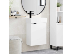 Vidaxl Conjunto De Móveis De Banheiro Com Torneira Branco