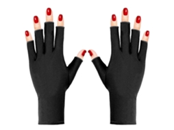 Luvas Anti Uv para Luz de Lâmpada Unha, Sem Dedos Unhas Gel, Unha Proteger Sua P GOKOCO