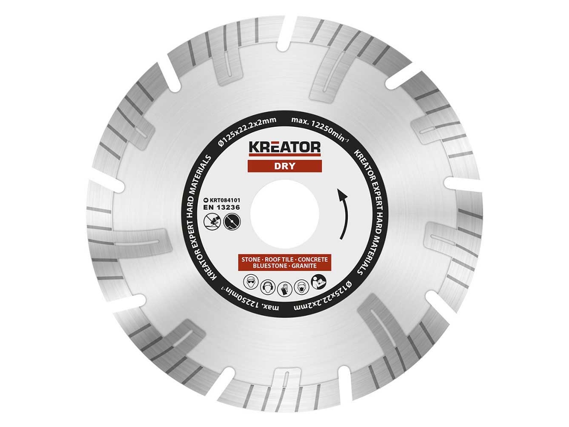 Disco de Diamante para Materiais Duros 125 Mm Prateadokreator