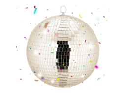 Bola De Discoteca Espelhada 25 Cm Com Ilhós Metálico Para Festas