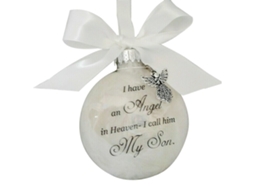 Laxiscreed Bola De Plástico Com Anjo De Memória Para Céu, Ornamento Para Filho