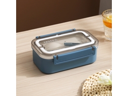 Lancheira Bento À Prova de Vazamentos para Adultos -800Ml de Camada Única Azul-800Ml LUUCOZK