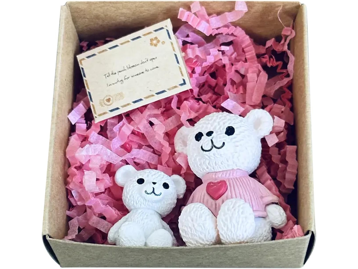 Mini Urso De Pelúcia Em Uma Caixa, Para Quarto, Presente E Decoração