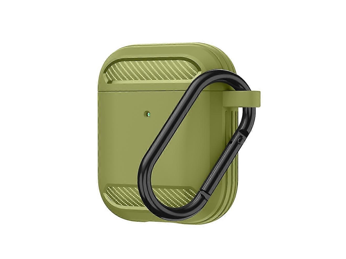 Camada protetora de TPU com fibra de carbono resistente a impactos para celulares Sem Fio AirPods 1/2 GIECY