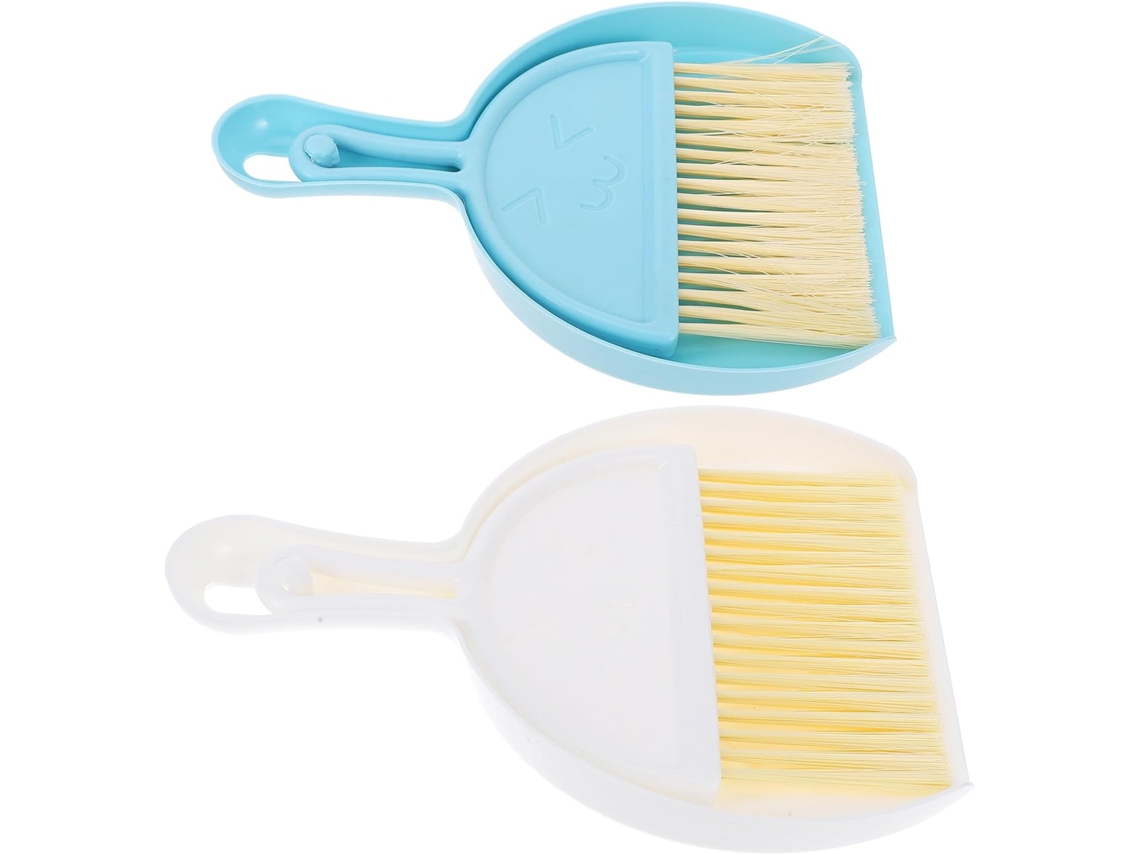 Conjunto De 2 Mini Vassouras E Pás Lixo, Plástico