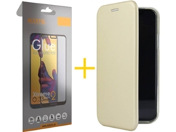 Capa e Película Apple iPhone 11 ACCETEL Flip Cover 0990 Dourado