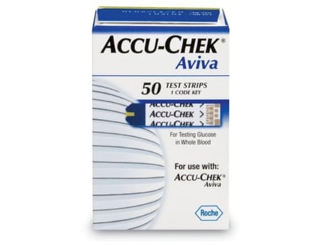 Roche Tiras Teste Accuchek Aviva 50 Unidades