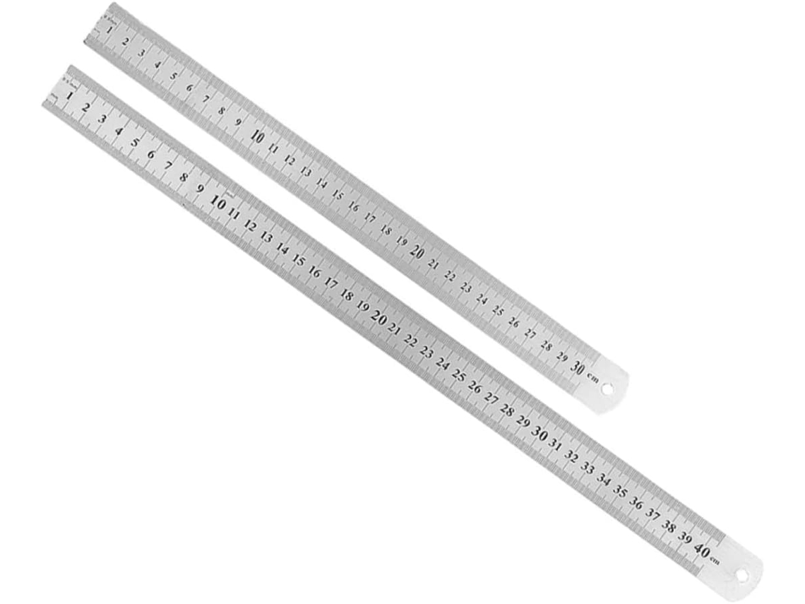 Régua De Metal Dupla Face Gadpiparty De 30 Cm E 40 Cm Em Aço