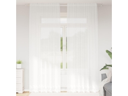 Vidaxl Cortina De Renda Branco 300 X 150 Cm Poliéster