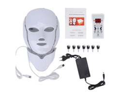 Máscara Led De 7 Colores Para Rejuvenecimiento Facial Con Terapia De Fotones Y Mascarilla De Cuello