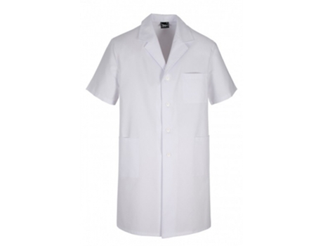 Bata Higiênica Feminina ORTOTEX (Manga Curta - Gola e Bolsos - Fácil de Lavar e Passar - Branco - Vários Tamanhos)