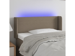 Vidaxl Cabeceira De Cama C/ Luzes Led 103x16x78/88cm Cinza-acastanhado