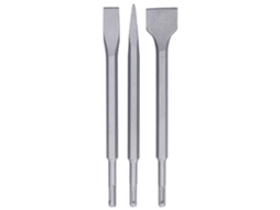 3 Peças Brocas De Martelo Rotativas De Aço Carbono Para Britadeira, Plana E Pontuda Para Azulejos E Concreto Com Cabo Redondo