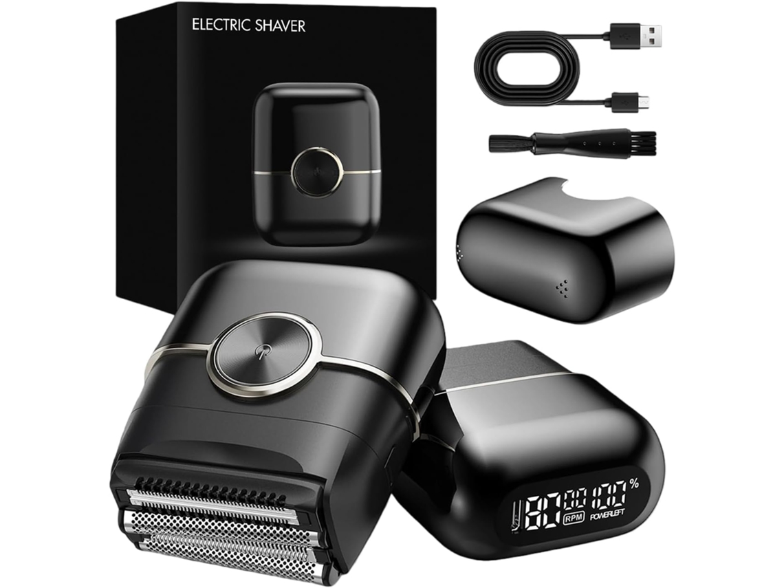 Barbeador Elétrico com Visor e Carregamento USB SFUSHOS