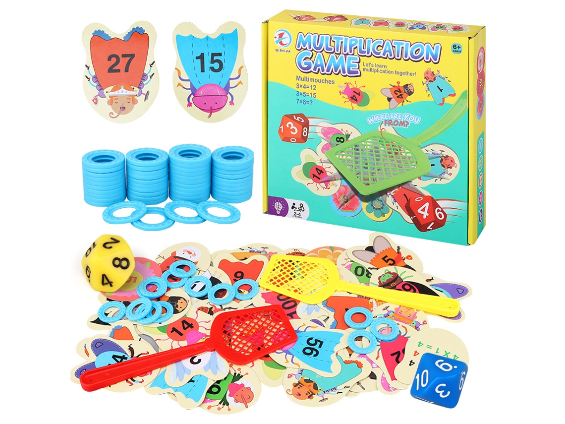 Jogo De Tabuleiro Infantil Divertido Para Aprender Inglês, Multiplicação E Rimas, Com O Objetivo De Matar Moscas. Ideal Para Famíl Aquaforge