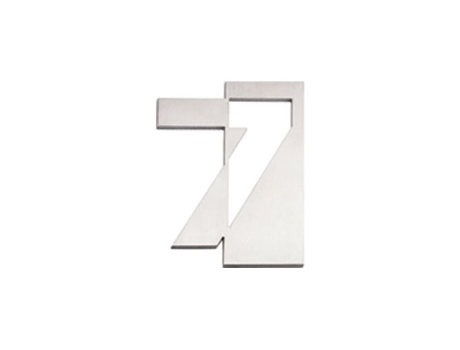 Placa Número 7 ESTAMP Inox 125 Mm