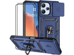 Capa Proteção Câmera Deslizante Para Xiaomi Xiaomi Poco M6 Pro 5g/redmi 12 4g/5g Hongwe. Azul