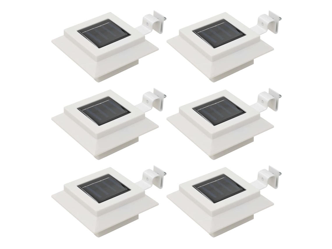 Conjunto 6 Iluminação de exterior VIDAXL White Polypropylene