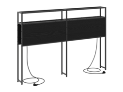 Conjunto 1 Armazenamento De Cabeceira Vidaxl Preto Derivados De Madeira (98 Cm)