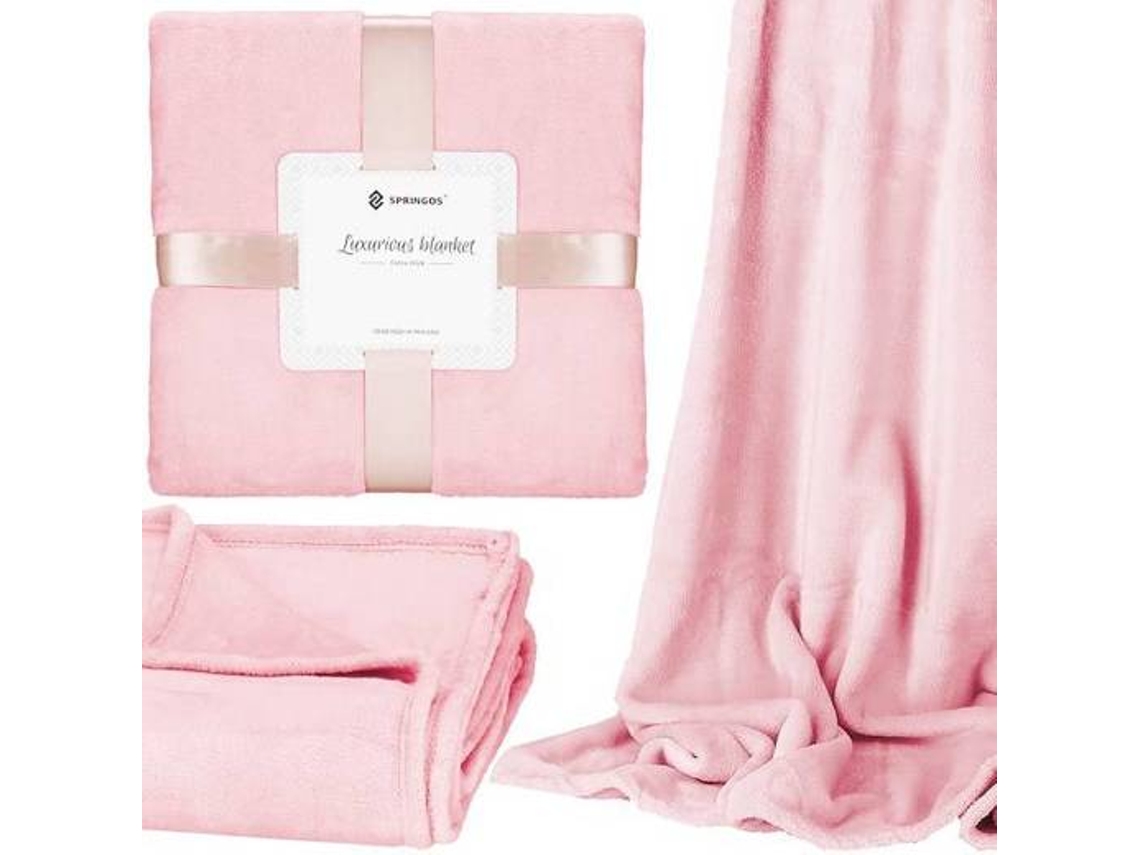 Cobertor SPRINGOS Luxurious Fofinho Rosa
