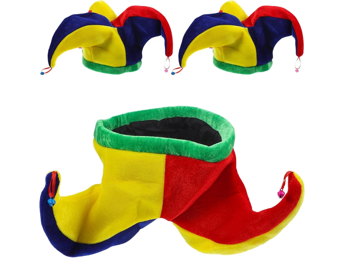 Conjunto De 3 Chapéus De Palhaço Com Sinos, Pequenos Acessórios Coloridos Para A Cabeça, Ideais Para Carnaval E Festas.