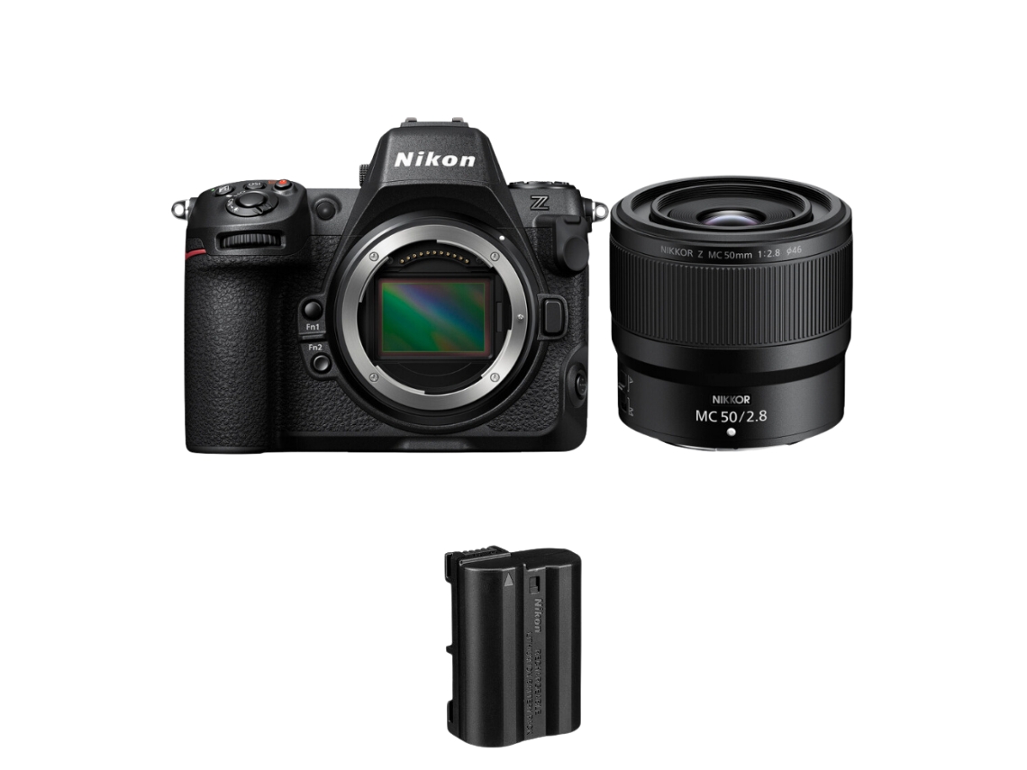 Z8 + Z Mc 50mm F/2.8 Macro + 1 Nikon En el15c Máquina Fotográfica Híbrida Full frame + Ebook “20 Dicas para Fotos Que Impressionam” NIKON
