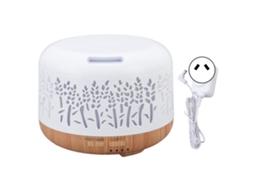 Difusor de aromaterapia e umidificador LAXISCREED 300ml com luz LED e design em madeira