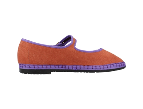 Sapatos De Mulher Flabelus Dartagnan Tecido Laranja (38)