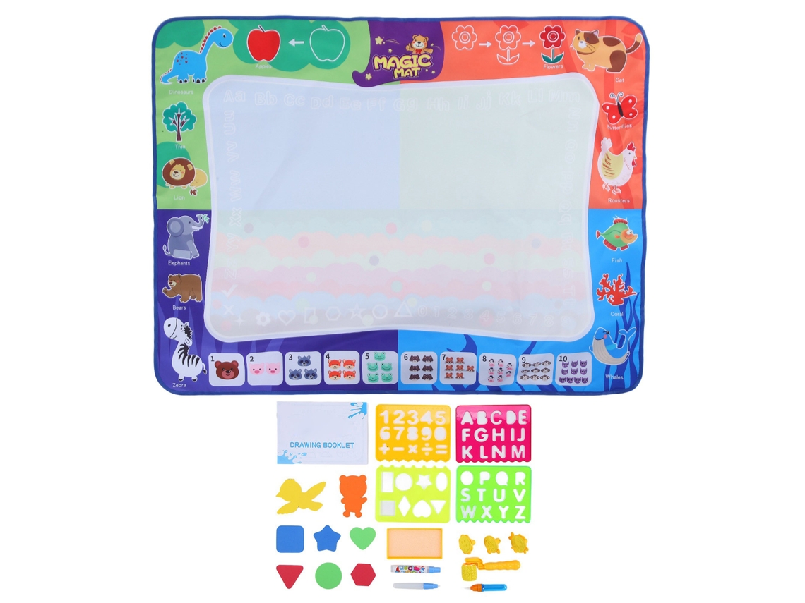 Tapete De Desenho Com Água Infantil Cartoon Cute Brinquedo Educativo 120x90cm