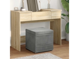 Vidaxl Banqueta Cinza Escuro 41 X 41 X 40 Cm