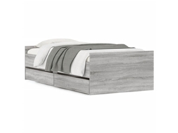 Estrutura de Cama com Gavetas Cinzento Sonoma MAISON EXCLUSIVE (100x200 cm)