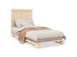 Bed Frame, Bed Frames Vidaxl Marrom Madeira De Pinho (90 X 200 Cm)