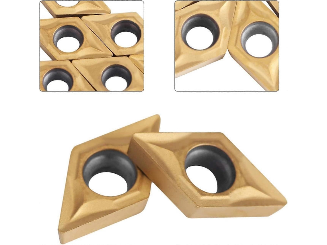10 peças de inserts de carbeto CNC DCMT070204 US735 DCMT51.51 para aço com estojo, ferramentas de fresamento de alta qualidade S/MARCA