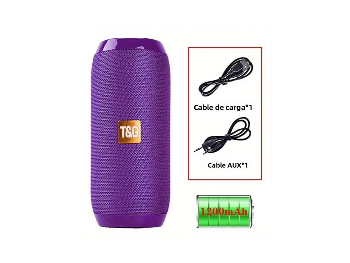Caixa de som MDUG Tg117 com subwoofer, uso externo, roxo