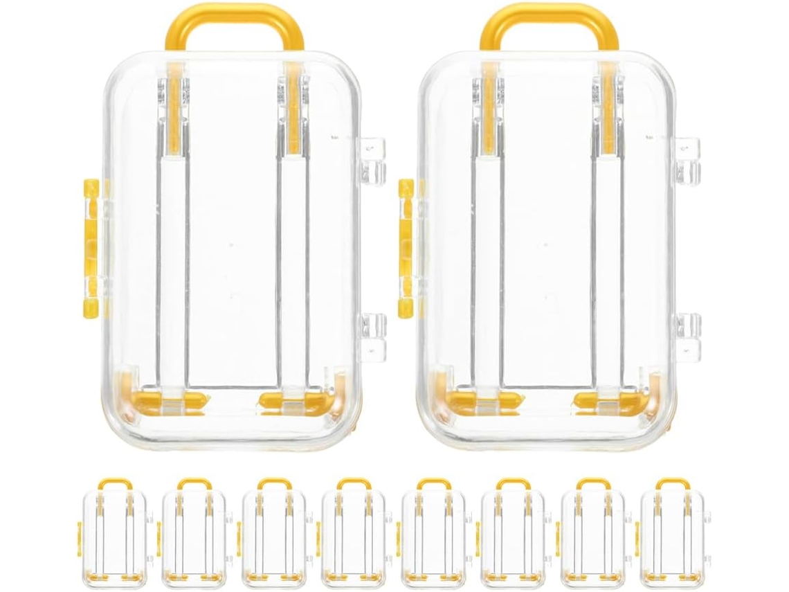 Sosoport Conjunto De 24-caixas Pequenas Para Doces Em Formato Mala, Com Rodinhas Transparentes, Ideais Para Festas