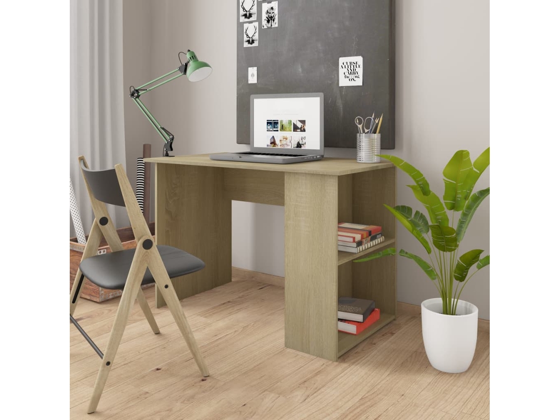 Vidaxl Secretária 110x60x73 Cm Contraplacado Carvalho Sonoma