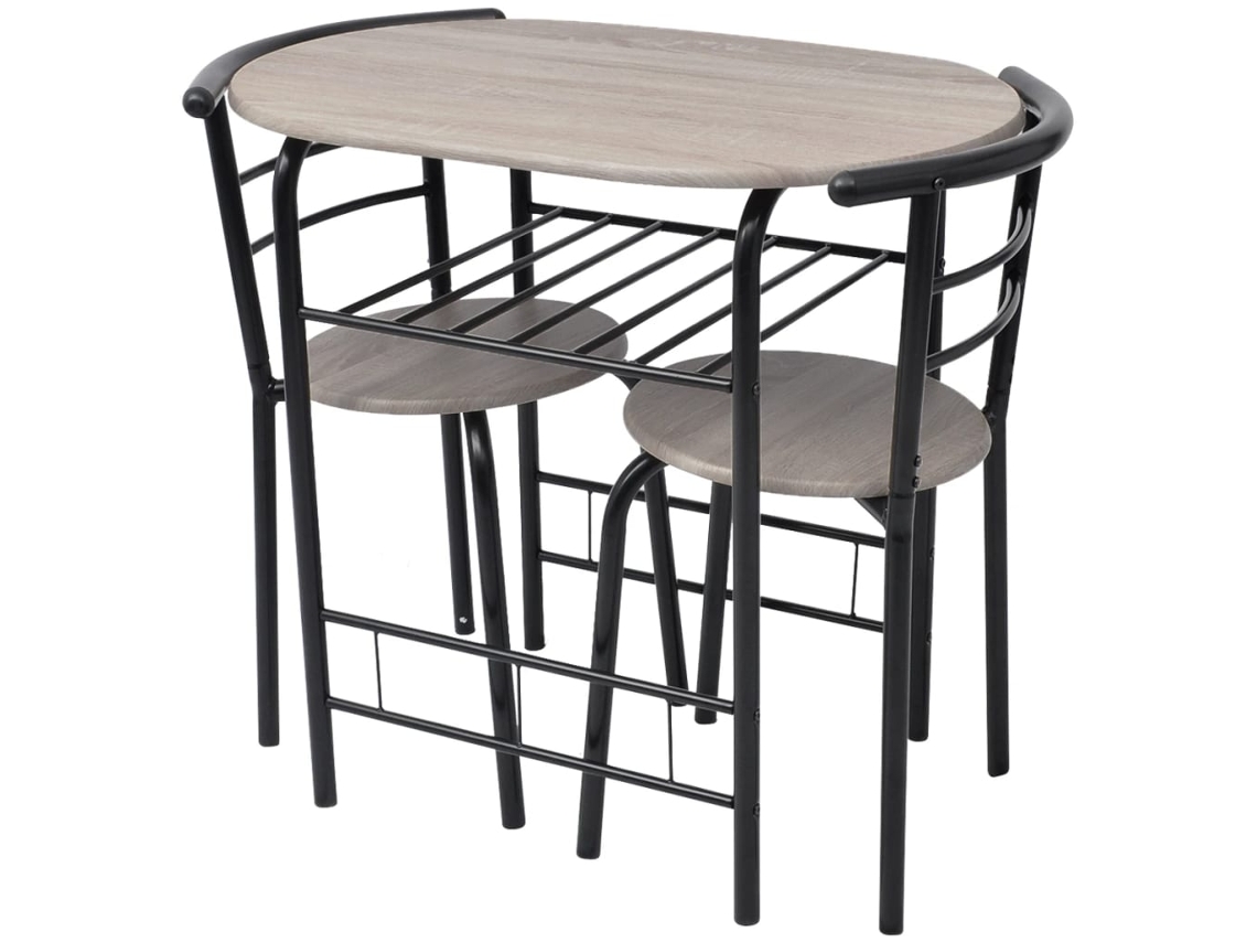 Breakfast Bar Set, Breakfast Bar Sets Vidaxl Preto Mdf
