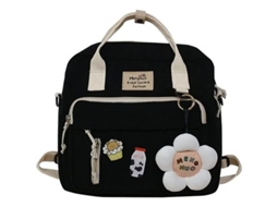 Mochila Kawaii com Pingentes de Flores Acessórios Mochila Estética Fofa para Mulheres Mochila para Notebook