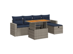 Garden Sofa Set, Garden Sofa Sets Vidaxl Cinzeto Rattan / Vime (n/a)